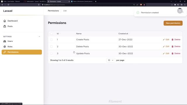 12 Working with Permissions | Laravel Filament Roles and Permissions смотреть онлайн