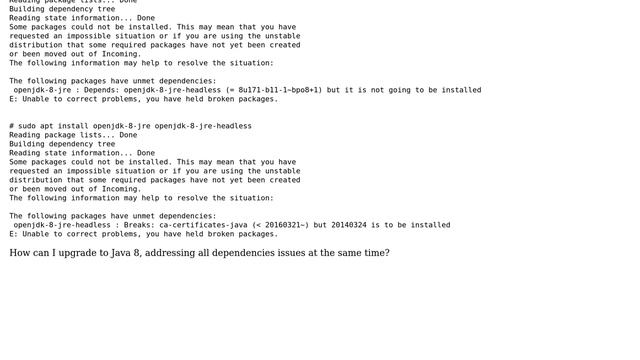 Unix & Linux: Upgrade from openjdk-7 to openjdk-8 on debian смотреть онлайн