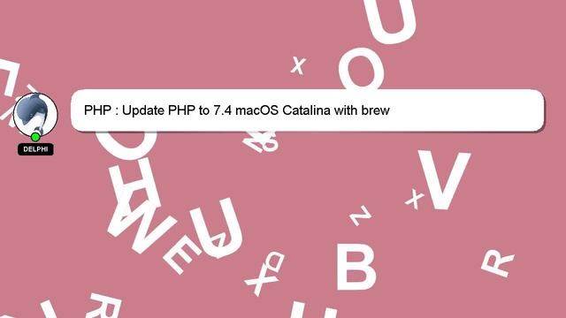 PHP : Update PHP to 7.4 macOS Catalina with brew смотреть онлайн