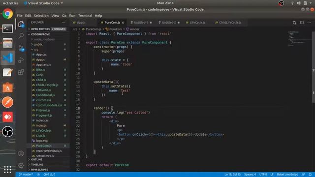 Pure Component | Part #16 | React js in Hindi tutorial смотреть онлайн