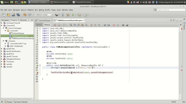 JavaFX with ControlsFX #2 : Auto Complete TextField смотреть онлайн