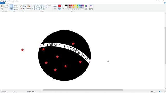 How to draw the Flag of Brazil using MS Paint | How to draw on your computer смотреть онлайн