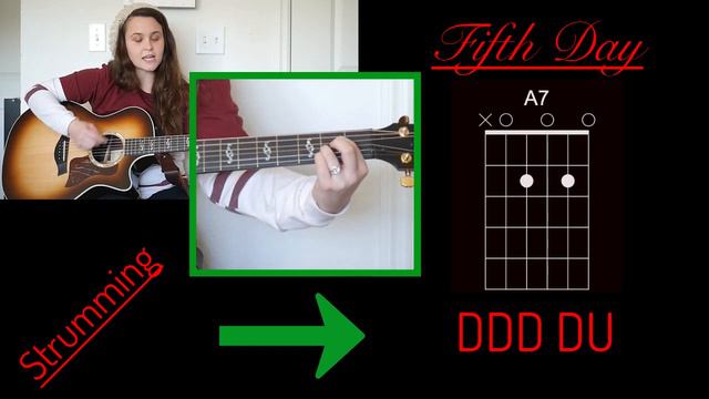 The Twelve Days Of Christmas//Guitar Tutorial//BEGINNER смотреть онлайн