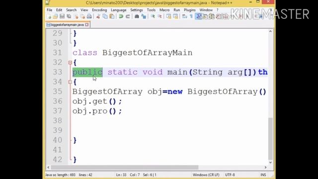 Biggest of 'n' numbers | java | Array | Class and object | Tamil смотреть онлайн