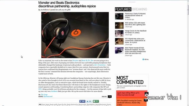 Monster and Beats Electronics discontinue partnership смотреть онлайн