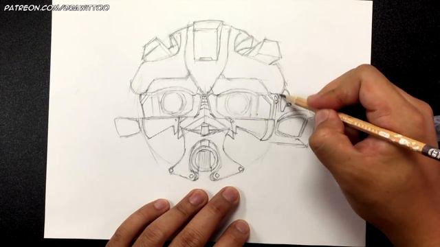 How to Draw BUMBLEBEE (Transformers Movie Franchise) | Narrated Easy Step-by-Step Tutorial смотреть онлайн