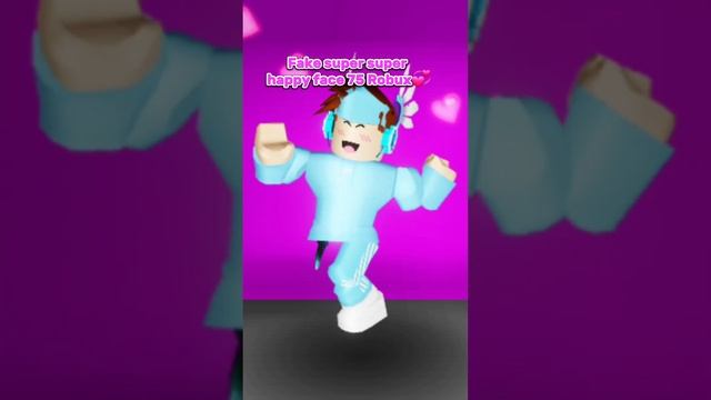 Fake super super happy face 75 Robux #roblox #shorts #fyp смотреть онлайн