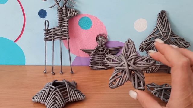 Рождественские игрушки из бумажной лозы. смотреть онлайн