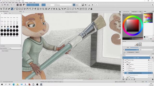 Digital Pencil Drawing Using Krita And G'MIC