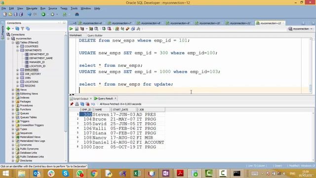 SELECT FOR UPDATE / SQL для начинающих с нуля до сертификата Oracle смотреть онлайн