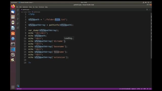 PHP - Parse Filenames and Paths with pathinfo() смотреть онлайн