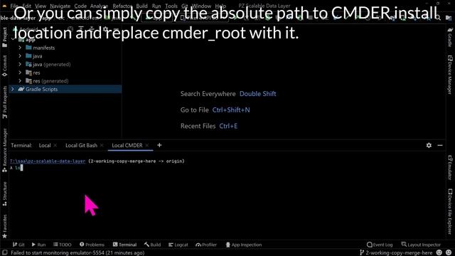 Embedded Terminal in Android Studio / IntelliJ IDEA - Use Git Bash, CMDER, Windows WSL2 Ubuntu смотреть онлайн