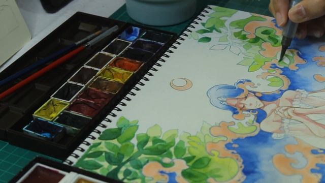 Ocean │ Paint With Aliceee ? Watercolour Painting смотреть онлайн