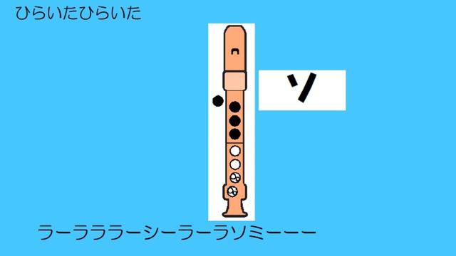 ひらいたひらいた ソプラノリコーダー ドレミ運指つき