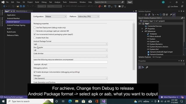 Installing and Creating Basic Xamarin project - Key store file (Virtual Studio) смотреть онлайн