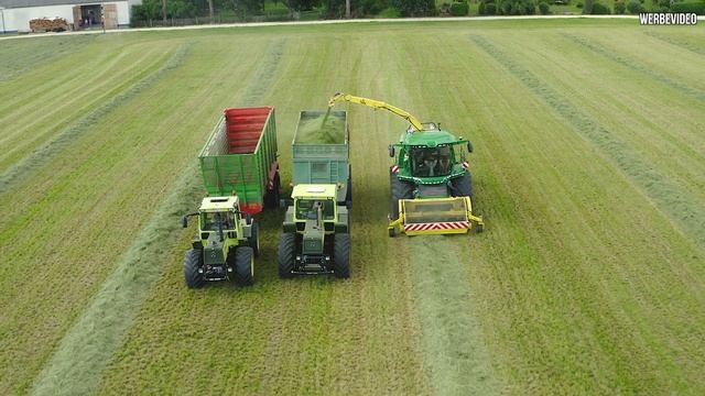 Gras Häckseln MB Trac 1000, 1500 Intercooler John Deere 9900i