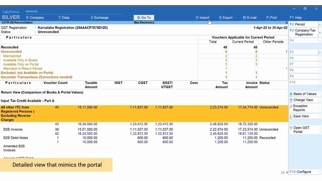 GSTR 2A and GSTR 2B Reconciliation | TallyPrime Walkthrough смотреть онлайн