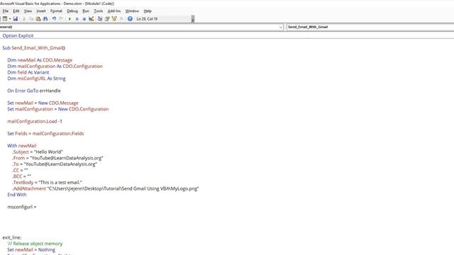 Send An Email From Your Gmail Account with VBA | Excel VBA Tutorial смотреть онлайн