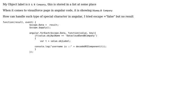 Salesforce: decode Special Character in Angular + Visualforce (2 Solutions!!) смотреть онлайн