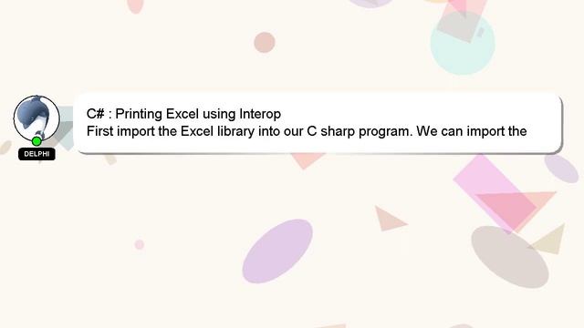 C# : Printing Excel using Interop смотреть онлайн