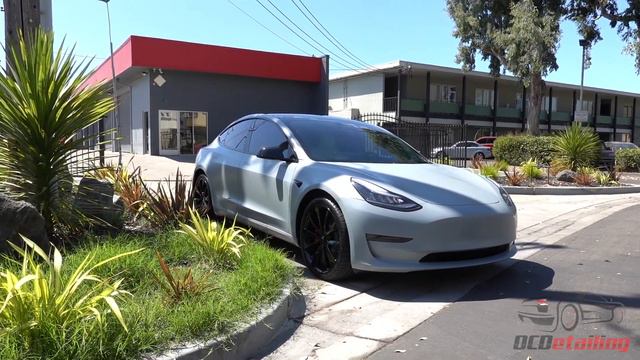 Tesla Model 3 - 3M Satin Battleship Gray on top of PPF and CQuartz Finest Reserve смотреть онлайн