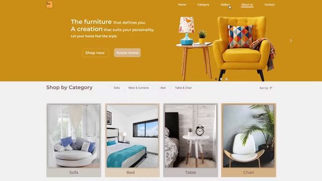 Furniture website design in figma , fully interactive prototype смотреть онлайн