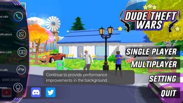 Dude Theft Wars Offline & Online Multiplayer Games Mod menu Go 100