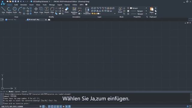 PDF Konverter: Wie kann man ein PDF Datei in einer Zeichnung in ZWCAD konvertieren und einfügen. смотреть онлайн