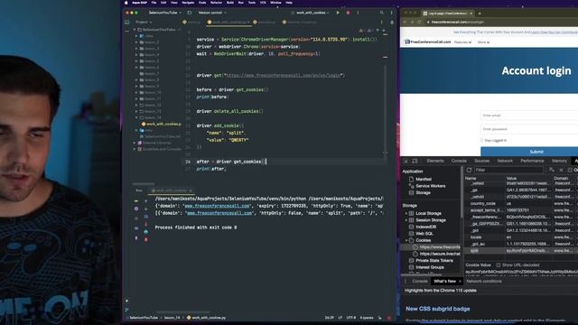 РАБОТА С COOKIES # Урок 14 - SELENIUM (Полный курс) смотреть онлайн