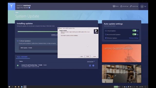 Lenovo Legion 5 Pro || BIOS Update || GKCN40WW