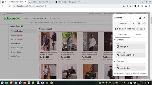 Web Scraping Tokopedia | Automa Extension | Tokopedia Web Scraping | Belajar Web Scraping смотреть онлайн