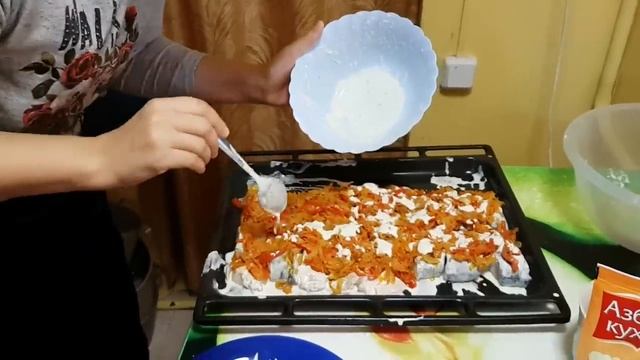 Горбуша в соусе с гарниром смотреть онлайн