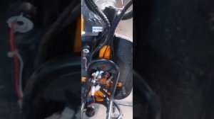 Замена передней вилки на електро скутере часть 2?