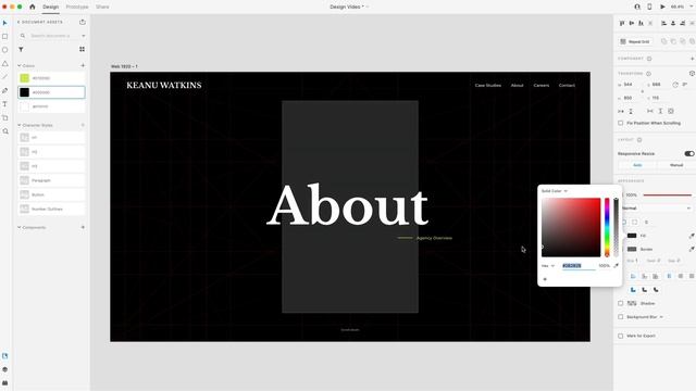 Design & Prototype | About Us page in Adobe XD - Part 1 смотреть онлайн