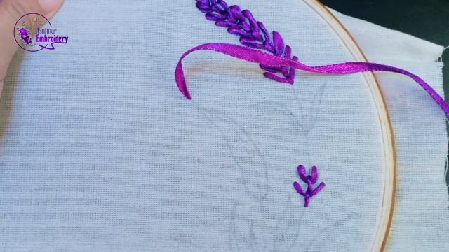 Ribbon Embroidery Flower Design - Lavender смотреть онлайн