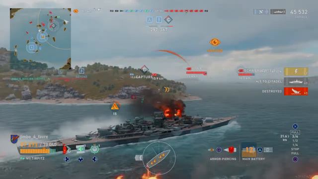World of Warships: Legends - Tirpitz brawling Kraken смотреть онлайн