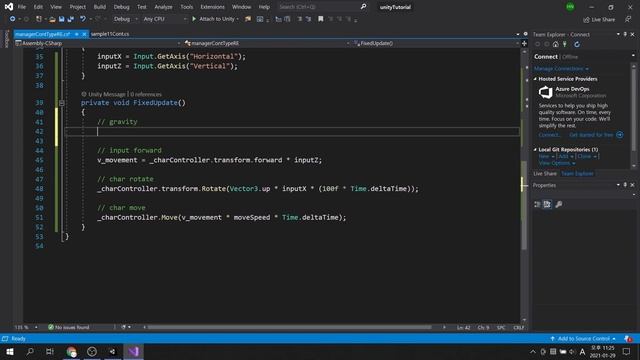Unity C# : Character Control - Rotate and move forward смотреть онлайн