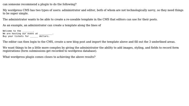 Wordpress: Template plugin for blog posts? смотреть онлайн