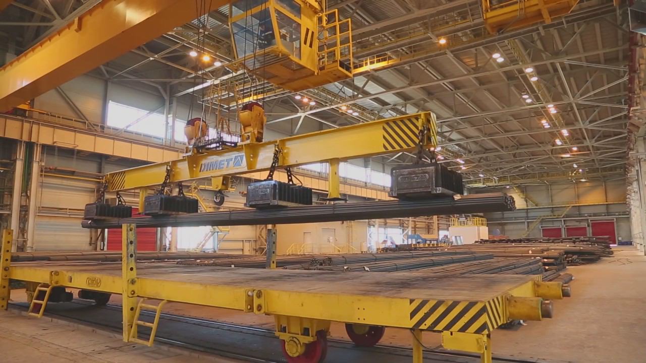 Грузоподъёмная магнитная траверса производства Димет смотреть онлайн