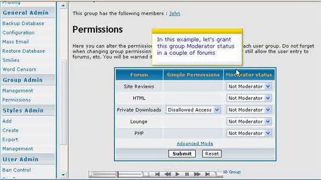 Setting group permissions in PHPBB смотреть онлайн