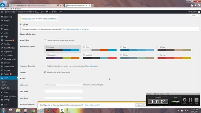 Wordpress Dashboard Skills - Changing Dashboard Color Scheme (Admin Color Scheme) смотреть онлайн