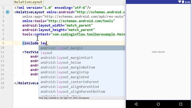 How to Add a Toolbar - Android Studio Tutorial смотреть онлайн