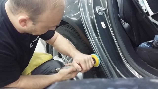 Абразивная одношаговая паста Mirka 10. Полировка по удалению риски от абразива Р1000 смотреть онлайн