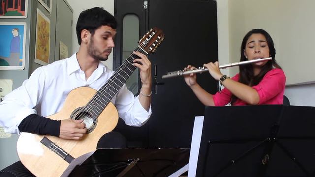 Sonatina- I. Moderato - Edino Krieger - Duo de Flauta e Violão смотреть онлайн