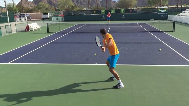 Jerzy Janowicz & Jarkko Neiminen | Indian Wells Practice 3/10/15 (Court Level) смотреть онлайн