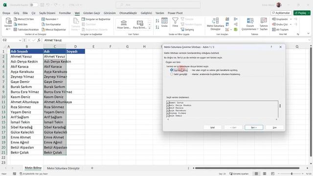 Excel'de Birleşik Veriyi Ayırma (Hücre Bölme) смотреть онлайн