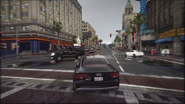 GTA 5 REAL Los Angeles Traffic Gameplay with Audi RS7 | 4K PC Mods смотреть онлайн