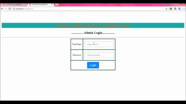 Systems Administrator Complaint Logs In PHP(Project) смотреть онлайн