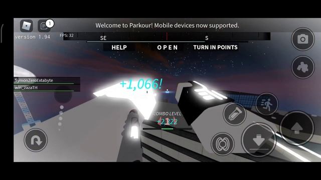 SPEED VAULT ON ROBLOX PARKOUR MOBILE смотреть онлайн