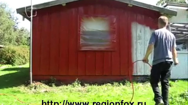 Покраска загородного дома покрасочным аппаратом смотреть онлайн